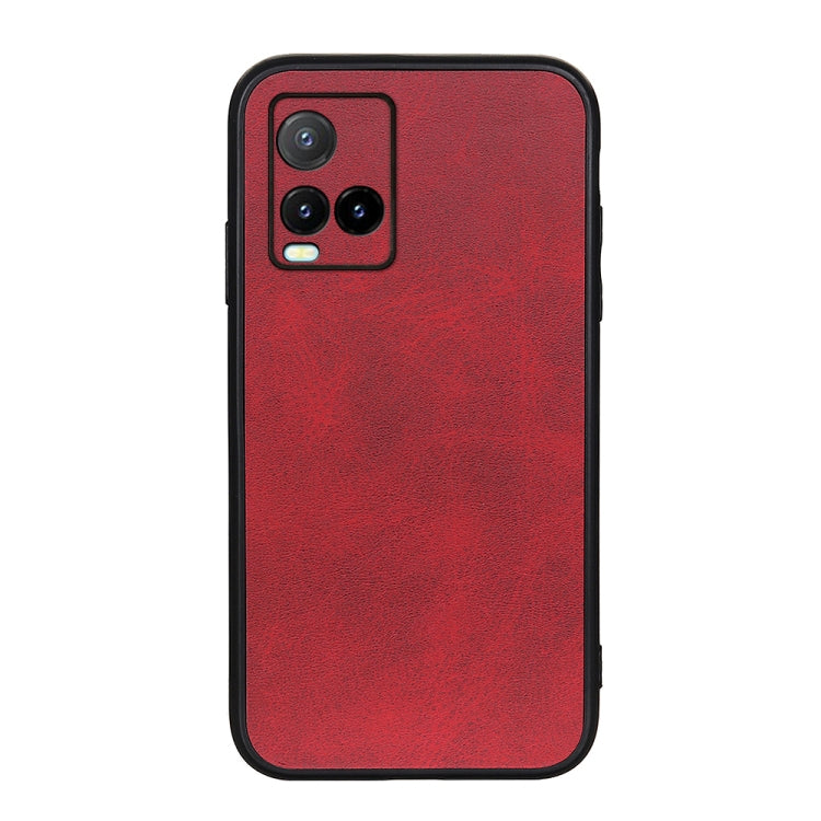 For vivo Y32 China / Y21s / Y33s / Y21t Accurate Hole Two-color Calf Texture PU Phone Case