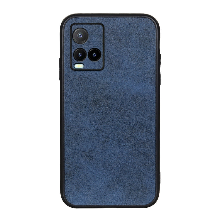 For vivo Y32 China / Y21s / Y33s / Y21t Accurate Hole Two-color Calf Texture PU Phone Case
