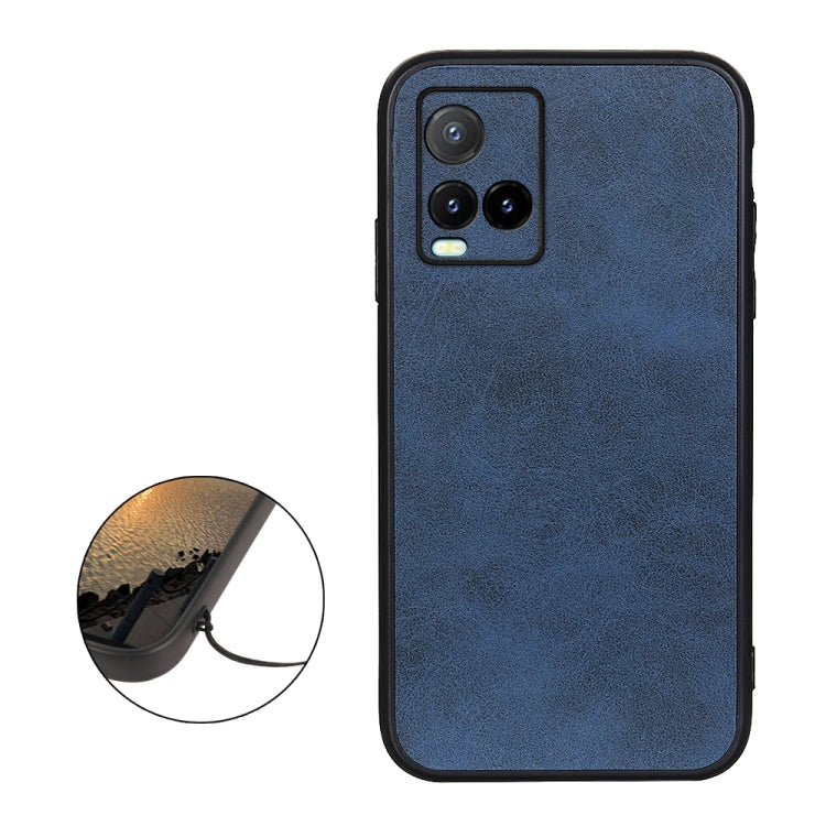 For vivo Y32 China / Y21s / Y33s / Y21t Accurate Hole Two-color Calf Texture PU Phone Case