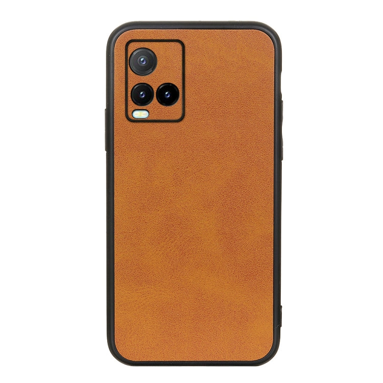 For vivo Y32 China / Y21s / Y33s / Y21t Accurate Hole Two-color Calf Texture PU Phone Case