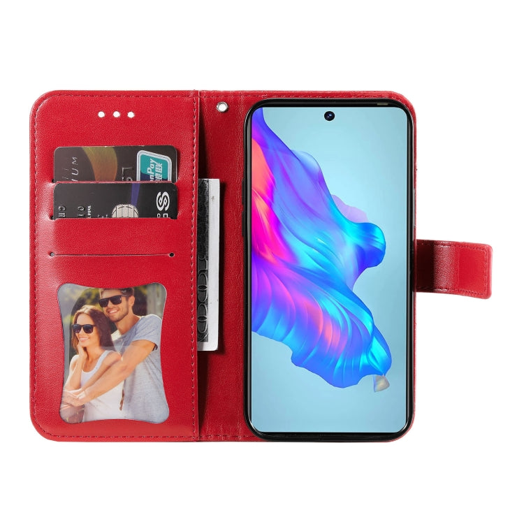 For Tecno Camon 18/18P 7-petal Flowers Embossed Flip Leather Phone Case