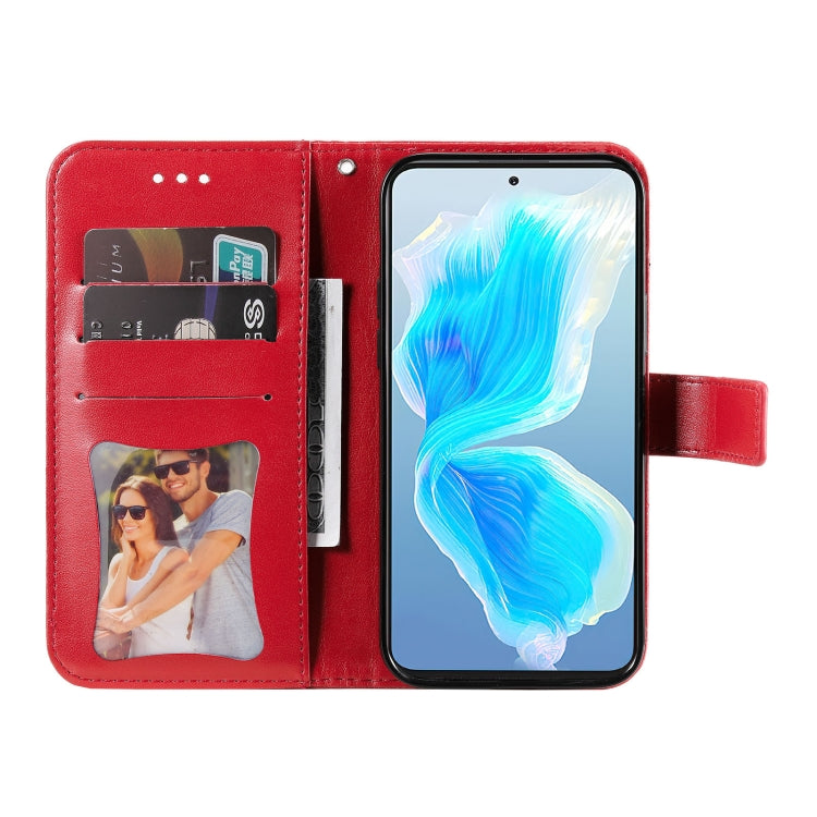 For Tecno Camon 18 Premier 7-petal Flowers Embossed Flip Leather Phone Case