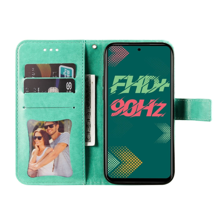For Infinix Hot 11S 7-petal Flowers Embossed Flip Leather Phone Case