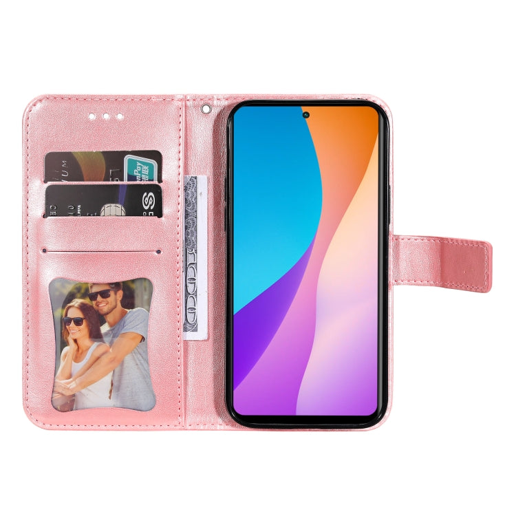 For Infinix Hot 11S NFC 7-petal Flowers Embossed Flip Leather Phone Case