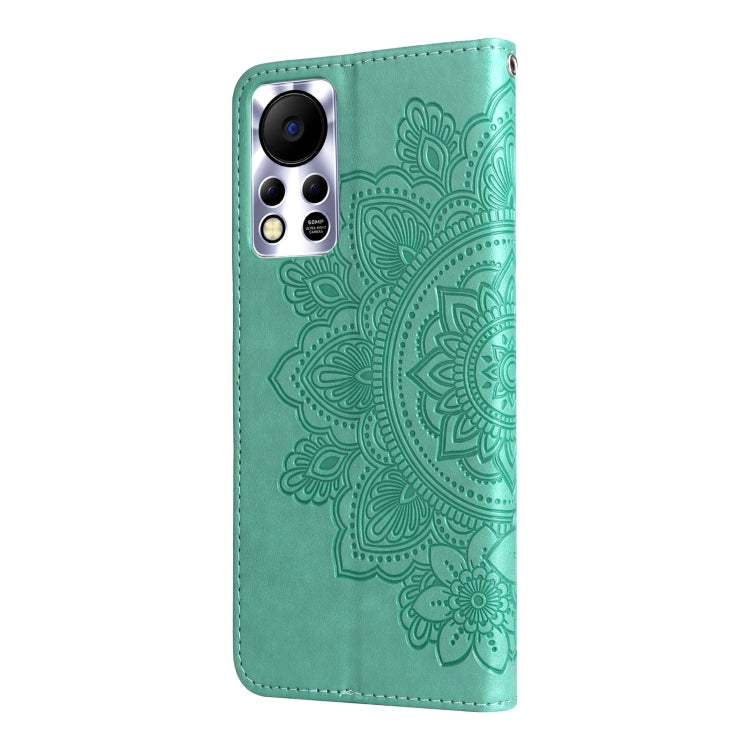 For Infinix Hot 11S NFC 7-petal Flowers Embossed Flip Leather Phone Case