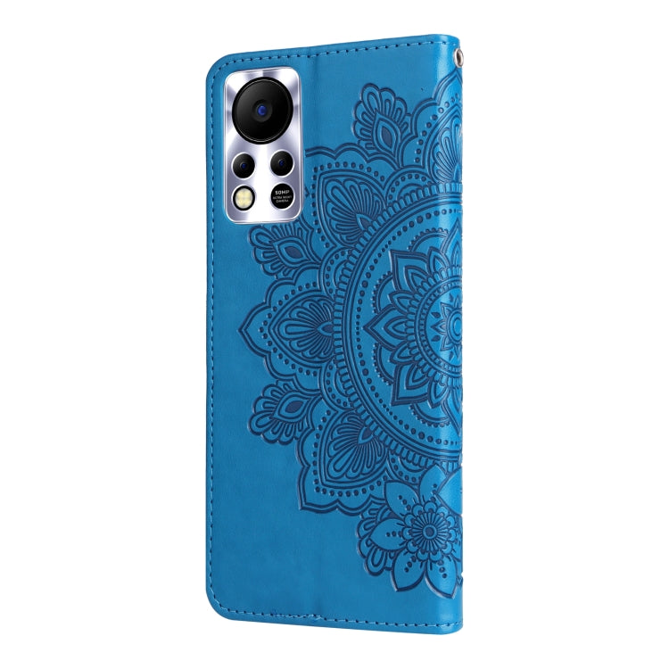 For Infinix Hot 11S NFC 7-petal Flowers Embossed Flip Leather Phone Case