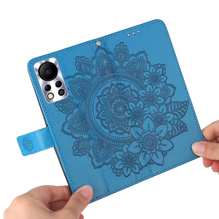For Infinix Hot 11S NFC 7-petal Flowers Embossed Flip Leather Phone Case