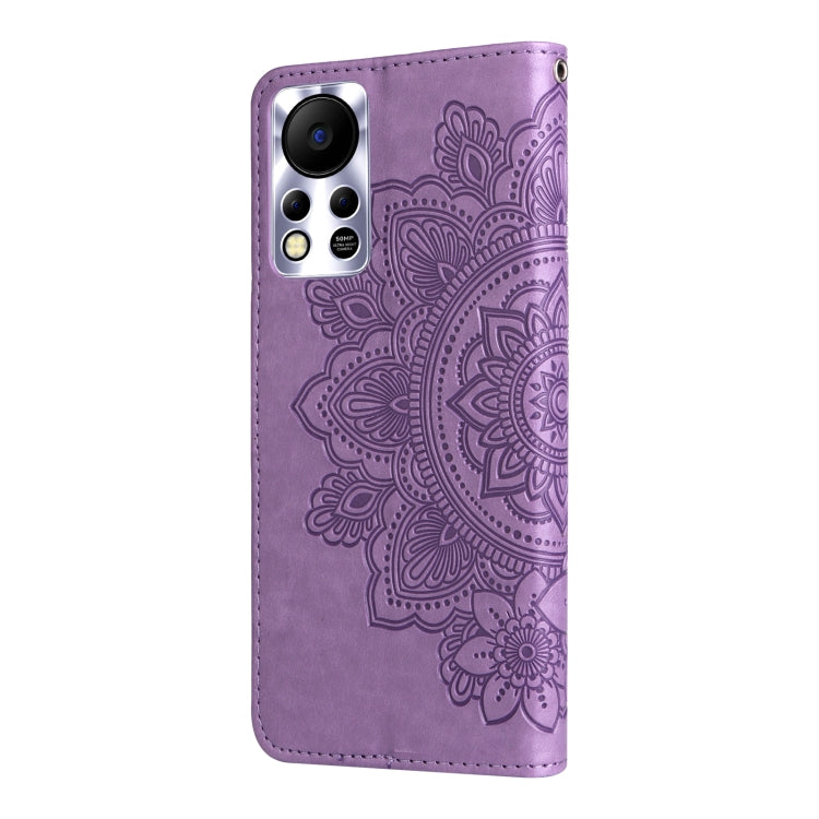 For Infinix Hot 11S NFC 7-petal Flowers Embossed Flip Leather Phone Case