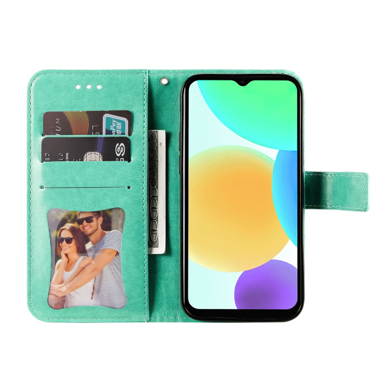 For Infinix Smart 6 7-petal Flowers Embossed Flip Leather Phone Case