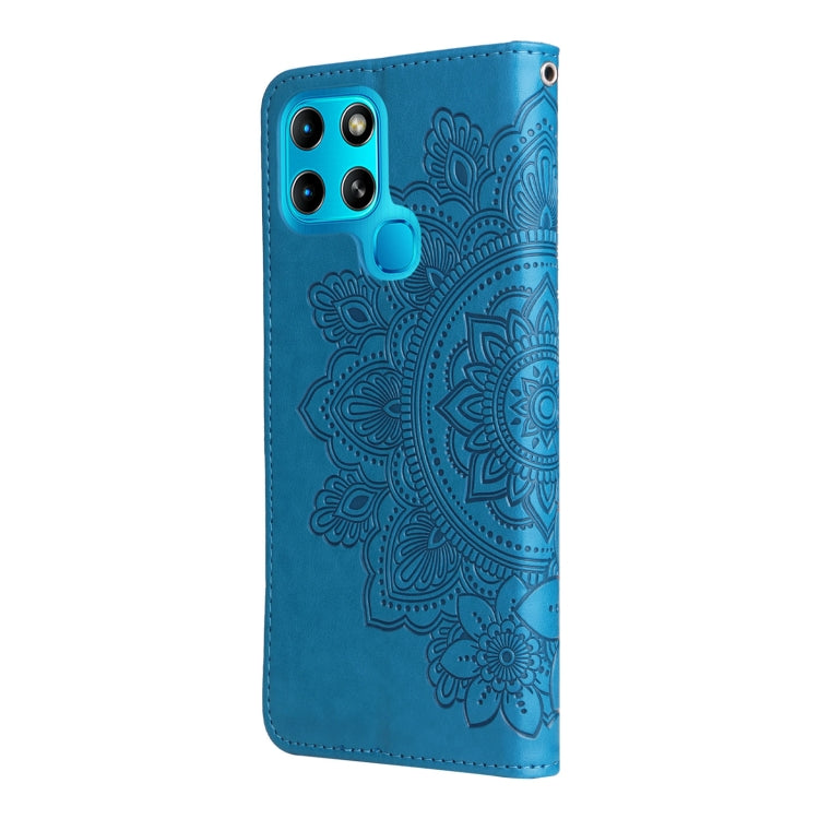 For Infinix Smart 6 7-petal Flowers Embossed Flip Leather Phone Case