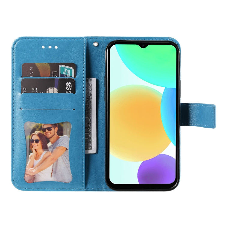 For Infinix Smart 6 7-petal Flowers Embossed Flip Leather Phone Case