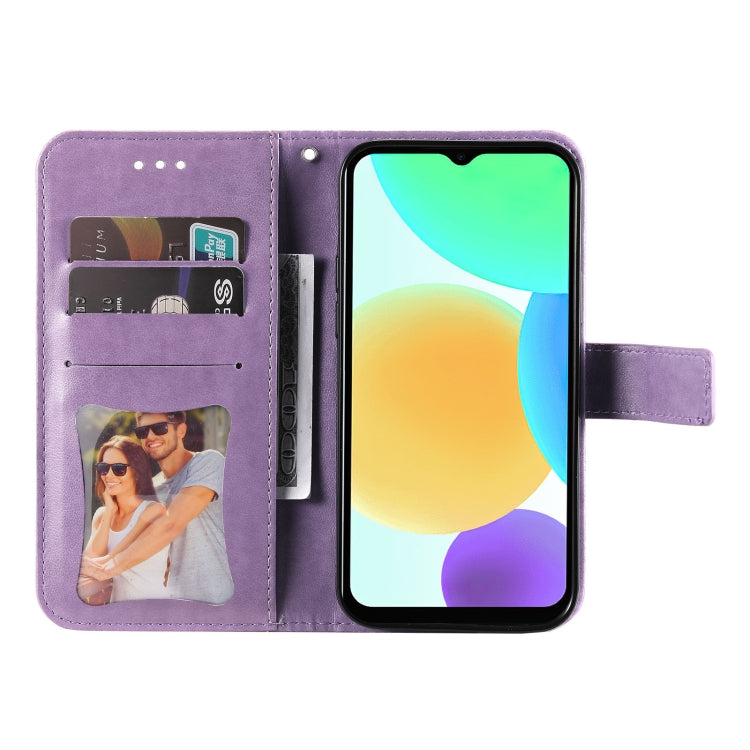 For Infinix Smart 6 7-petal Flowers Embossed Flip Leather Phone Case