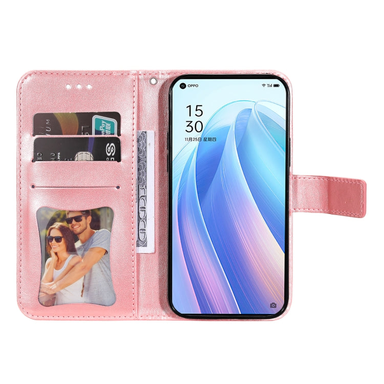 For OPPO Reno7 Pro 5G 7-petal Flowers Embossed Flip Leather Phone Case