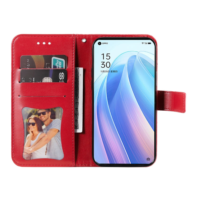 For OPPO Reno7 Pro 5G 7-petal Flowers Embossed Flip Leather Phone Case