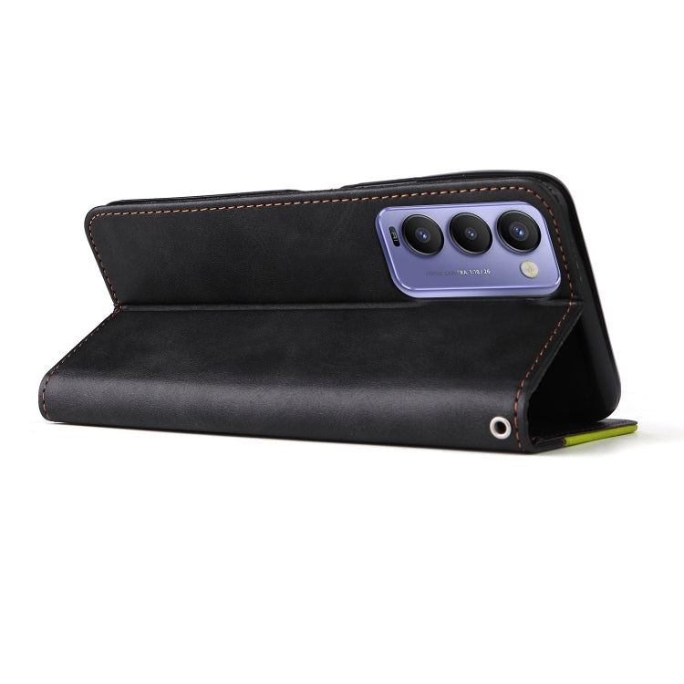 For Tecno Camon 18/18 P Stitching-Color Horizontal Flip Leather Case