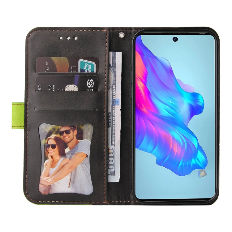 For Tecno Camon 18/18 P Stitching-Color Horizontal Flip Leather Case