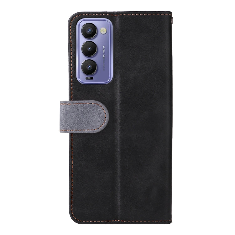 For Tecno Camon 18/18 P Stitching-Color Horizontal Flip Leather Case
