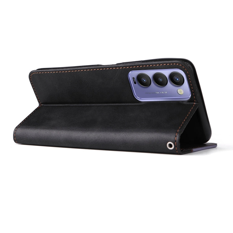 For Tecno Camon 18/18 P Stitching-Color Horizontal Flip Leather Case
