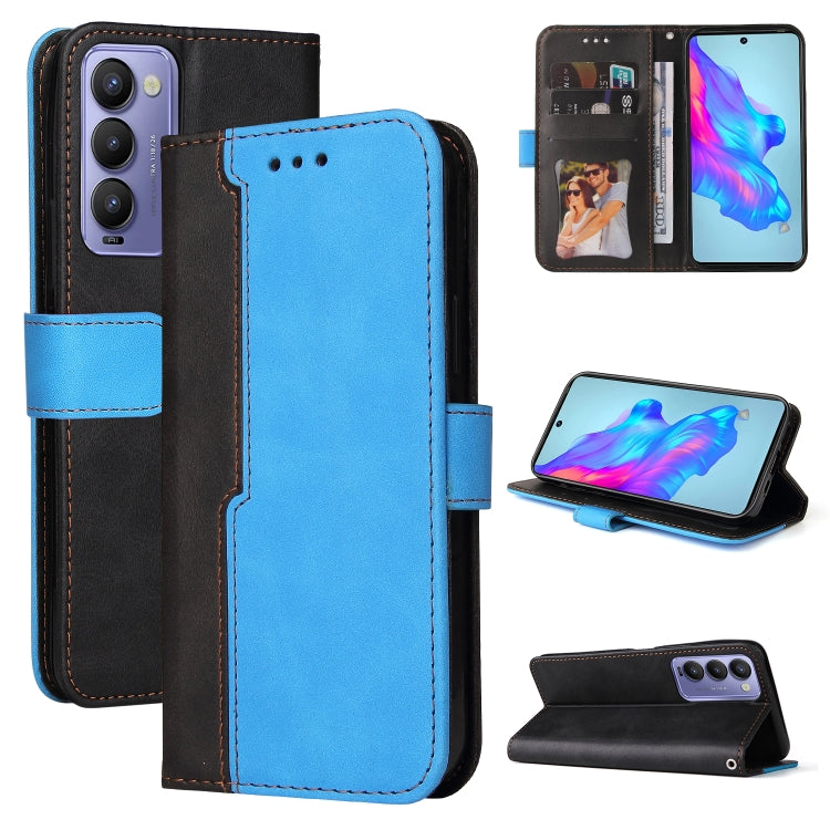 For Tecno Camon 18/18 P Stitching-Color Horizontal Flip Leather Case