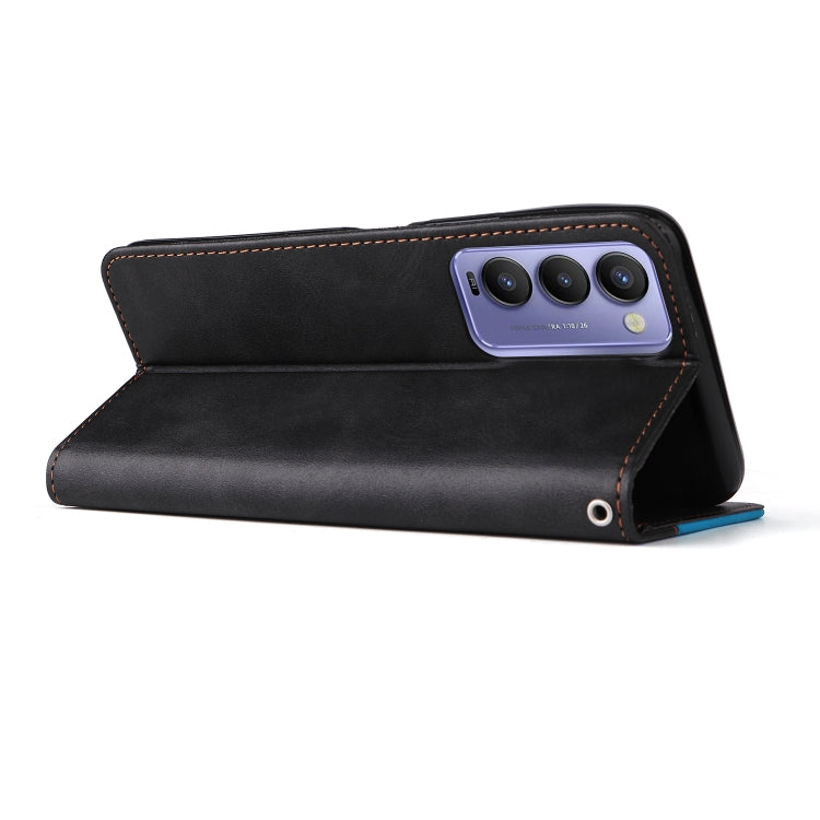 For Tecno Camon 18/18 P Stitching-Color Horizontal Flip Leather Case