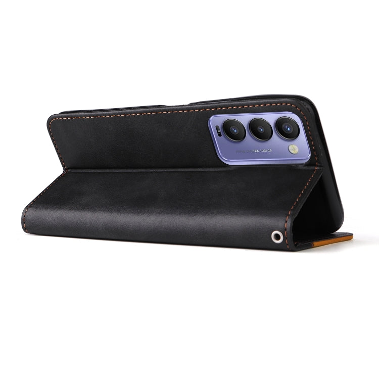For Tecno Camon 18/18 P Stitching-Color Horizontal Flip Leather Case