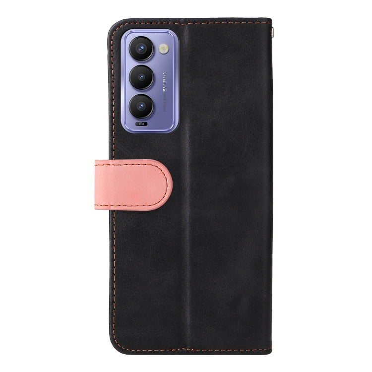 For Tecno Camon 18/18 P Stitching-Color Horizontal Flip Leather Case