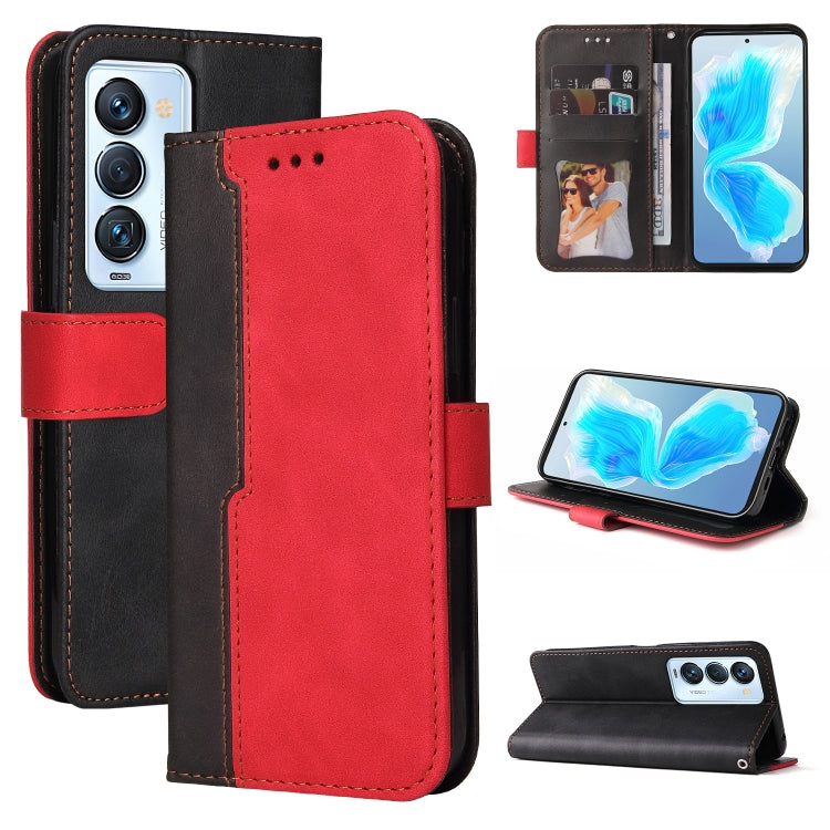 For Tecno Camon 18 Premier Stitching-Color Horizontal Flip Leather Case