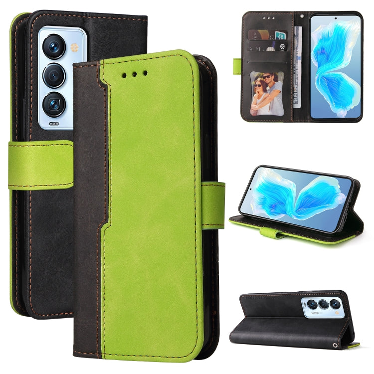 For Tecno Camon 18 Premier Stitching-Color Horizontal Flip Leather Case