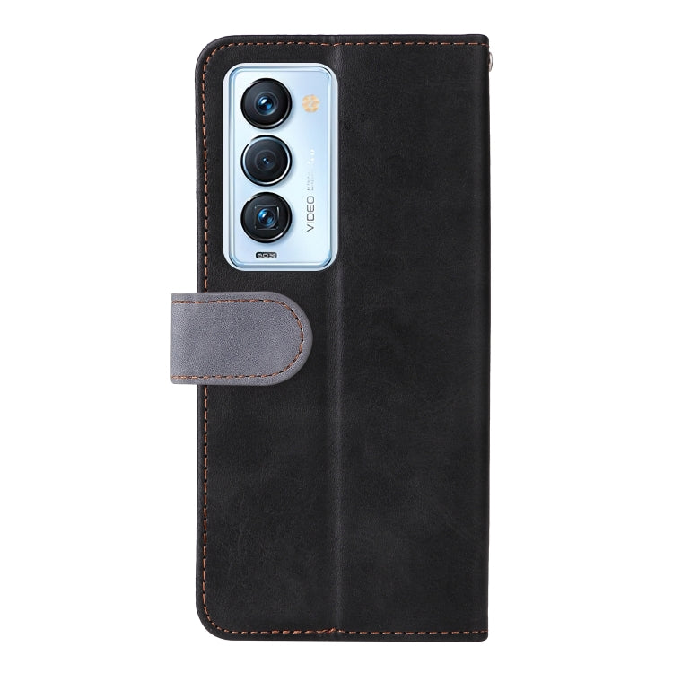 For Tecno Camon 18 Premier Stitching-Color Horizontal Flip Leather Case