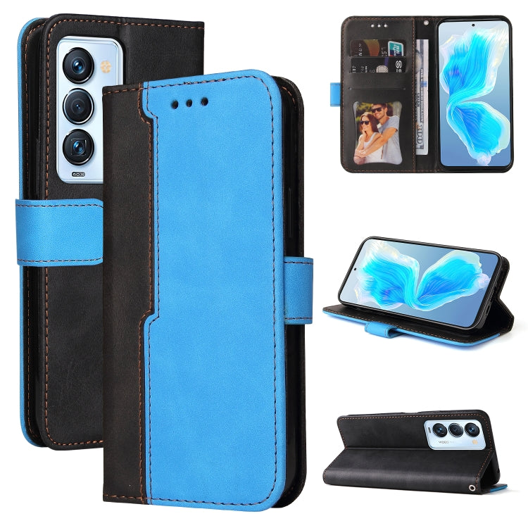 For Tecno Camon 18 Premier Stitching-Color Horizontal Flip Leather Case