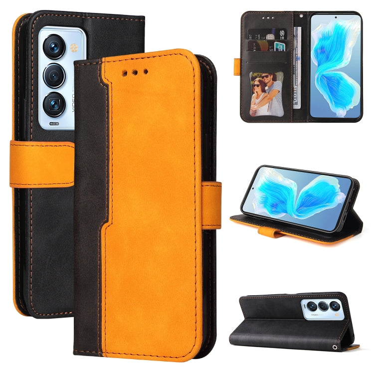 For Tecno Camon 18 Premier Stitching-Color Horizontal Flip Leather Case