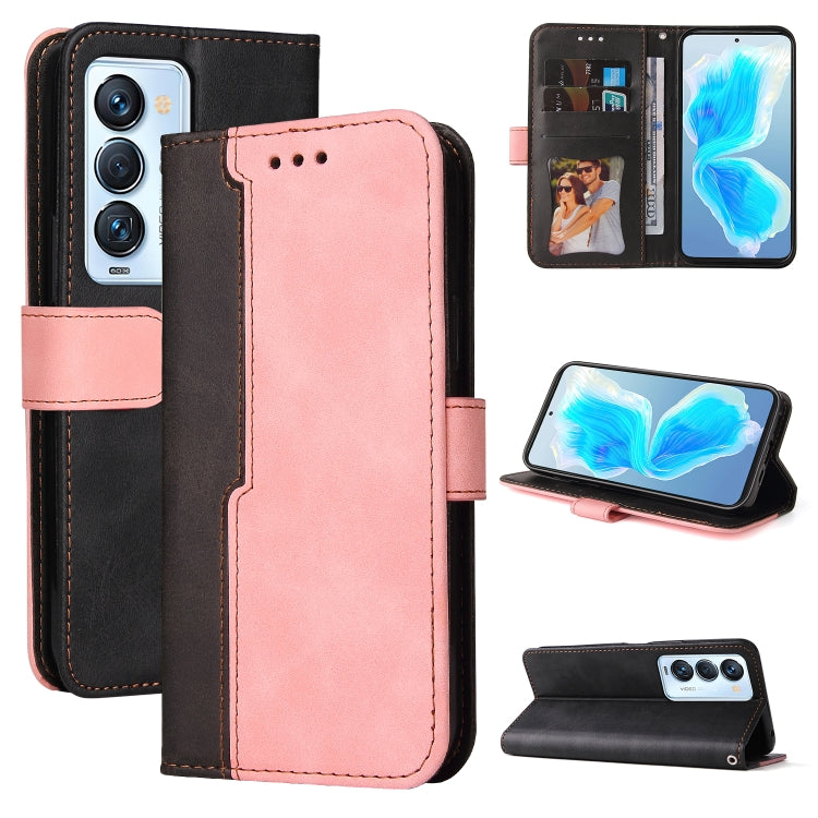 For Tecno Camon 18 Premier Stitching-Color Horizontal Flip Leather Case