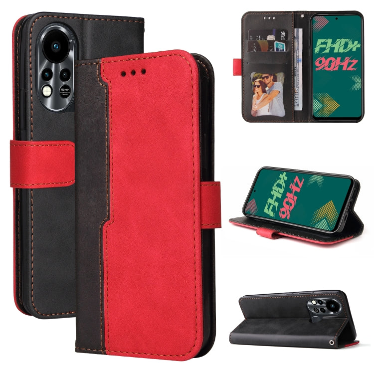For Infinix Hot 11S Stitching-Color Horizontal Flip Leather Case