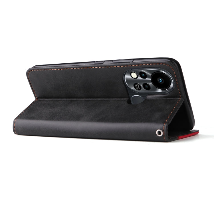 For Infinix Hot 11S Stitching-Color Horizontal Flip Leather Case