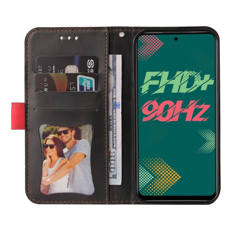 For Infinix Hot 11S Stitching-Color Horizontal Flip Leather Case