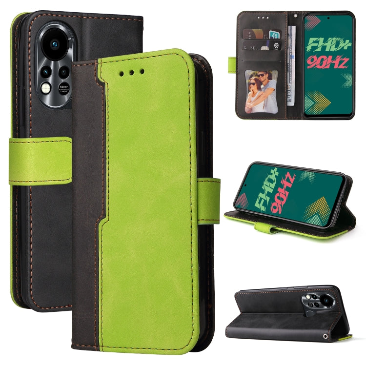 For Infinix Hot 11S Stitching-Color Horizontal Flip Leather Case
