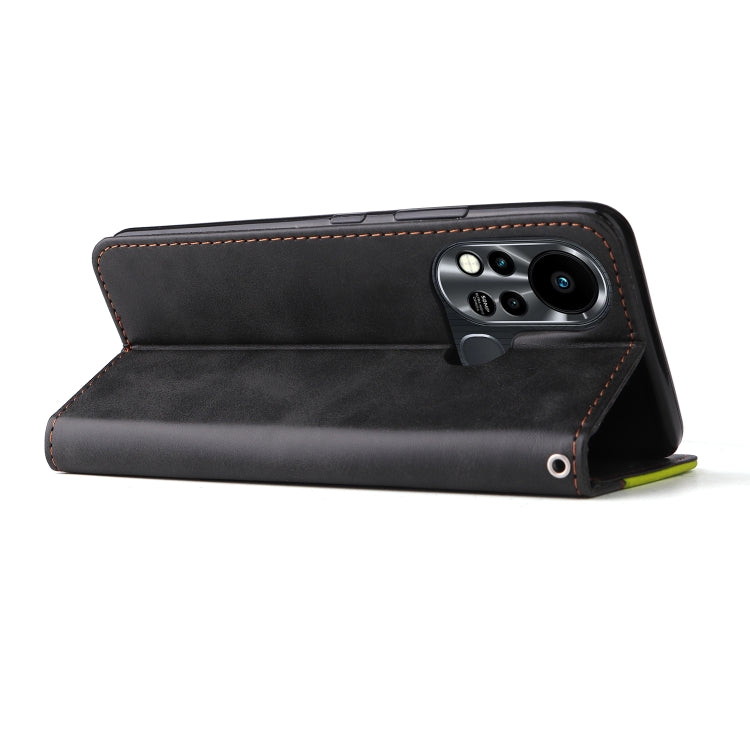 For Infinix Hot 11S Stitching-Color Horizontal Flip Leather Case