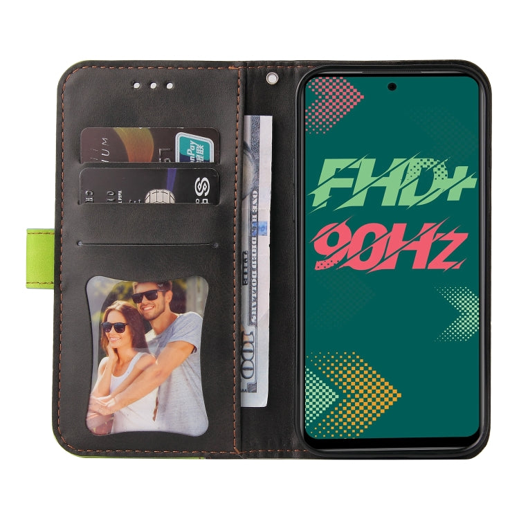 For Infinix Hot 11S Stitching-Color Horizontal Flip Leather Case