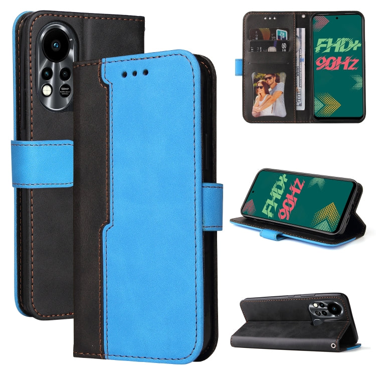 For Infinix Hot 11S Stitching-Color Horizontal Flip Leather Case