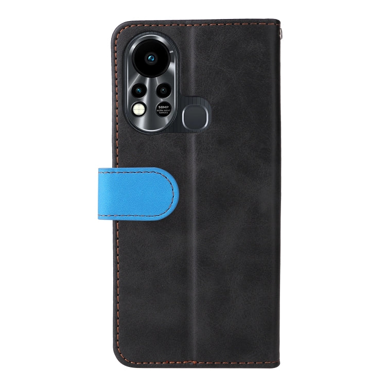 For Infinix Hot 11S Stitching-Color Horizontal Flip Leather Case