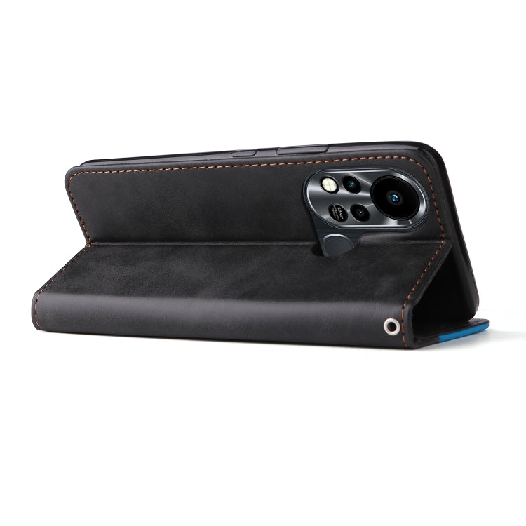 For Infinix Hot 11S Stitching-Color Horizontal Flip Leather Case