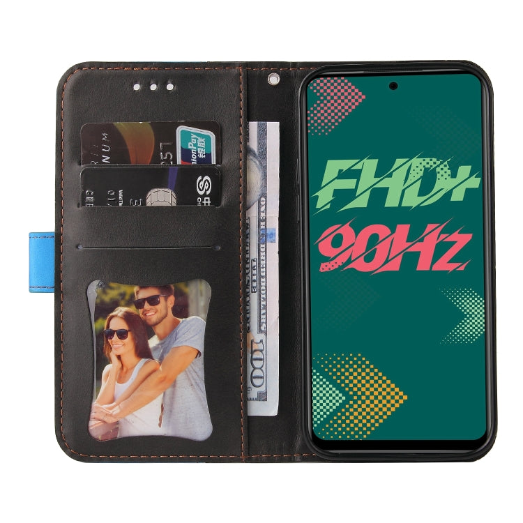 For Infinix Hot 11S Stitching-Color Horizontal Flip Leather Case