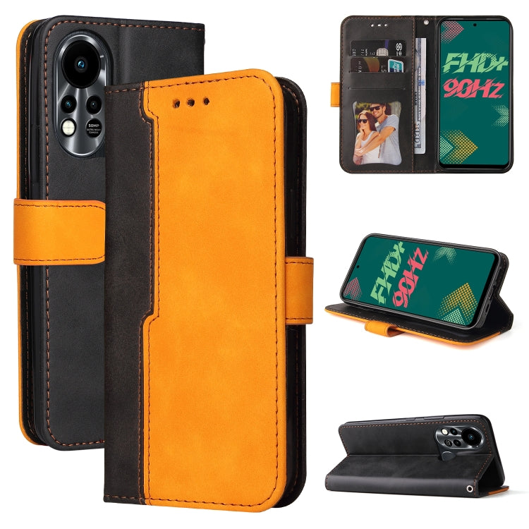 For Infinix Hot 11S Stitching-Color Horizontal Flip Leather Case