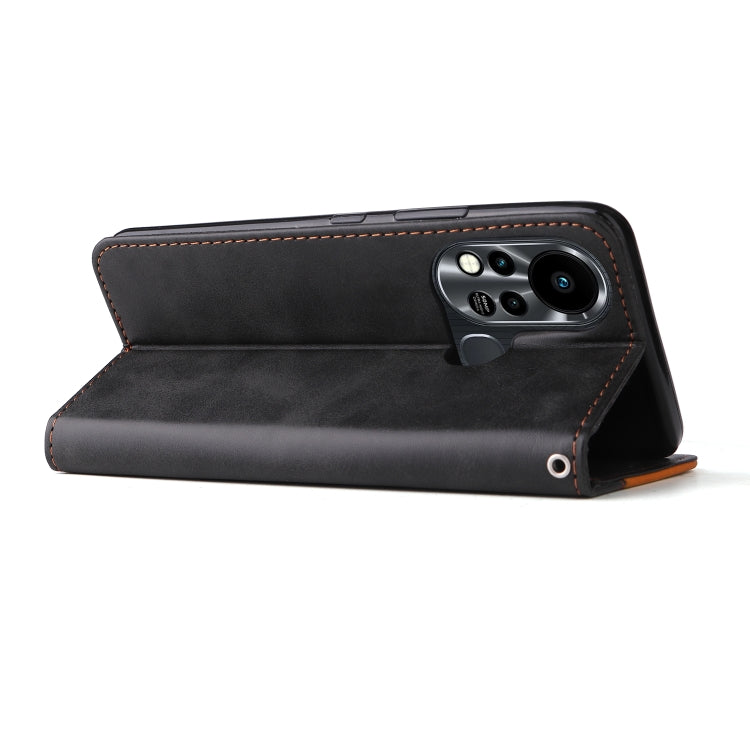 For Infinix Hot 11S Stitching-Color Horizontal Flip Leather Case