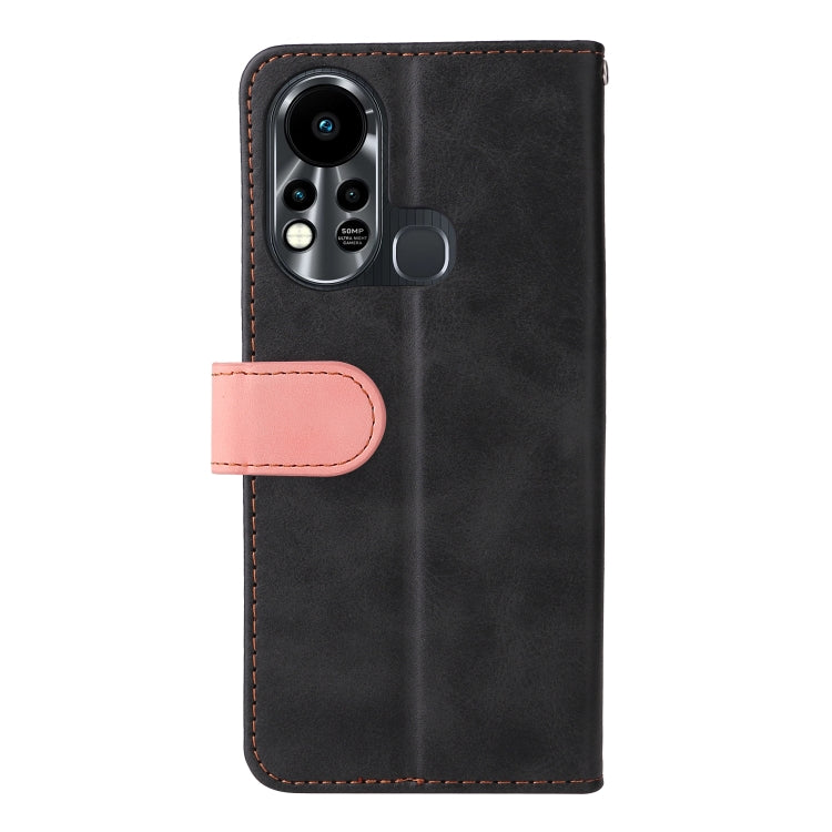 For Infinix Hot 11S Stitching-Color Horizontal Flip Leather Case