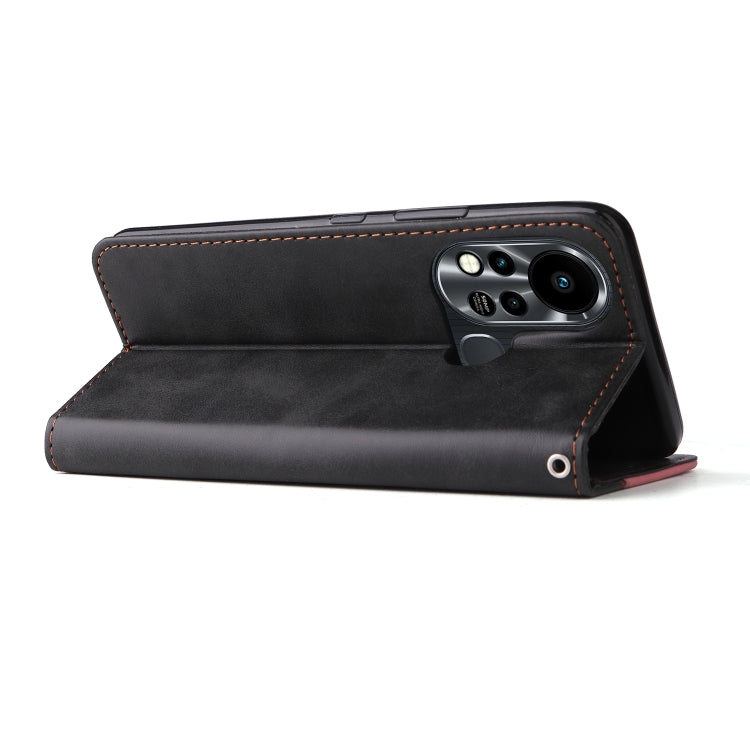 For Infinix Hot 11S Stitching-Color Horizontal Flip Leather Case