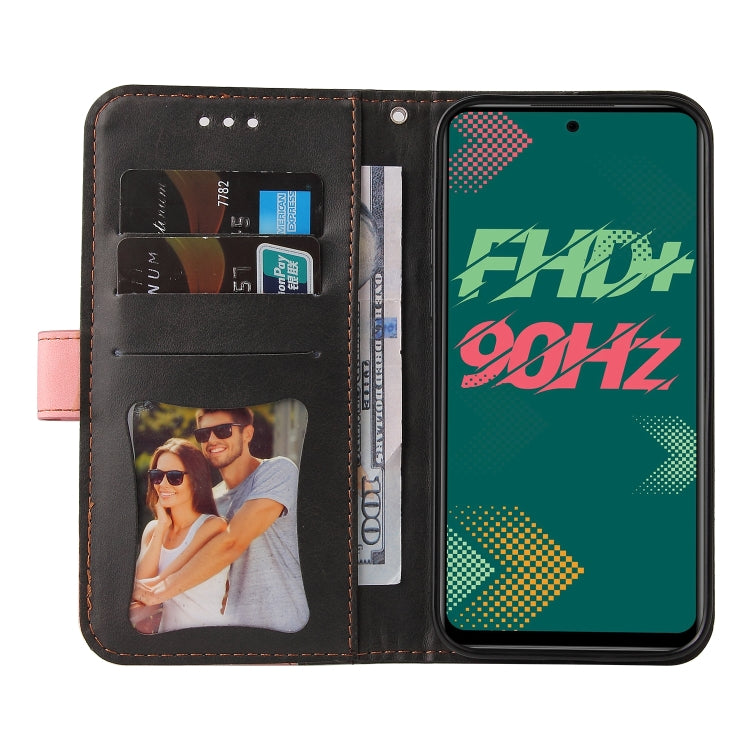 For Infinix Hot 11S Stitching-Color Horizontal Flip Leather Case