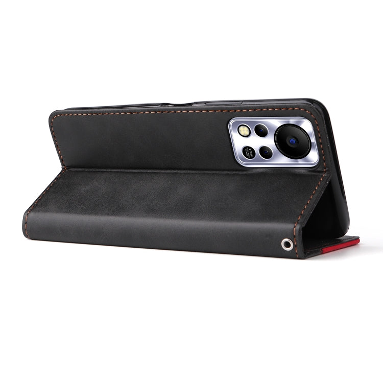 For Infinix Hot 11S NFC Stitching-Color Horizontal Flip Leather Case