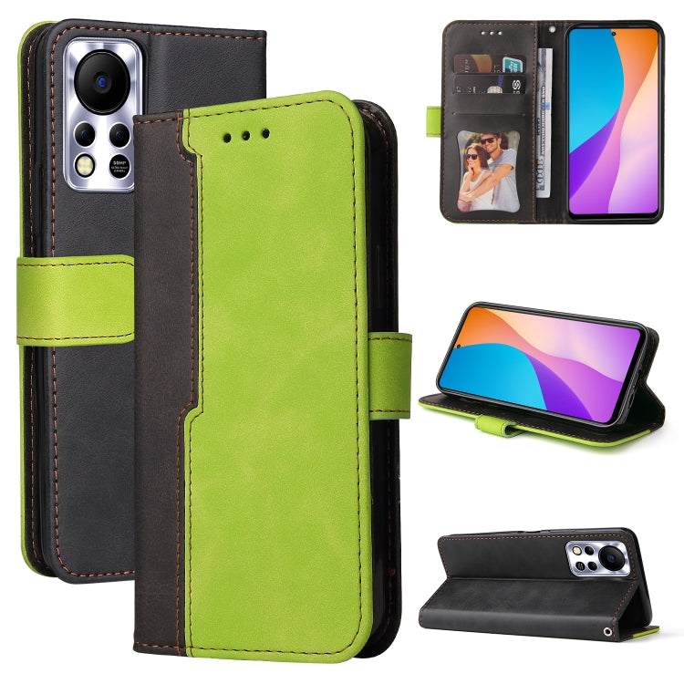 For Infinix Hot 11S NFC Stitching-Color Horizontal Flip Leather Case
