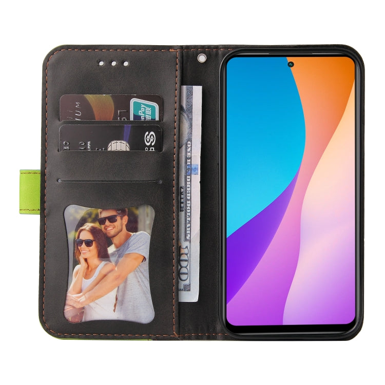 For Infinix Hot 11S NFC Stitching-Color Horizontal Flip Leather Case